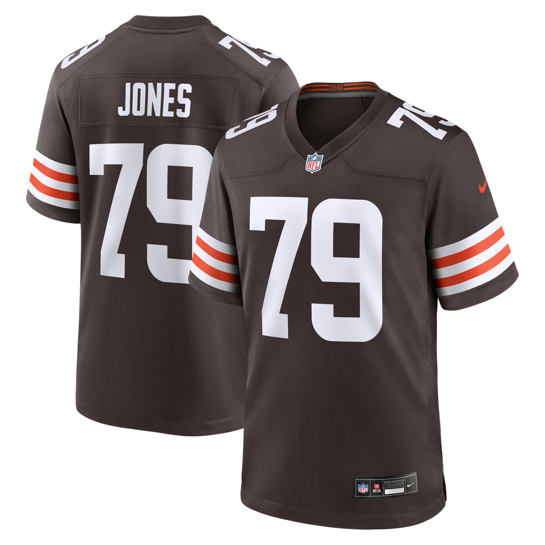 Dawand Jones Cleveland Browns Nike Team Game Jersey - Brown Official NFL Team Apparel Football Fan Gear