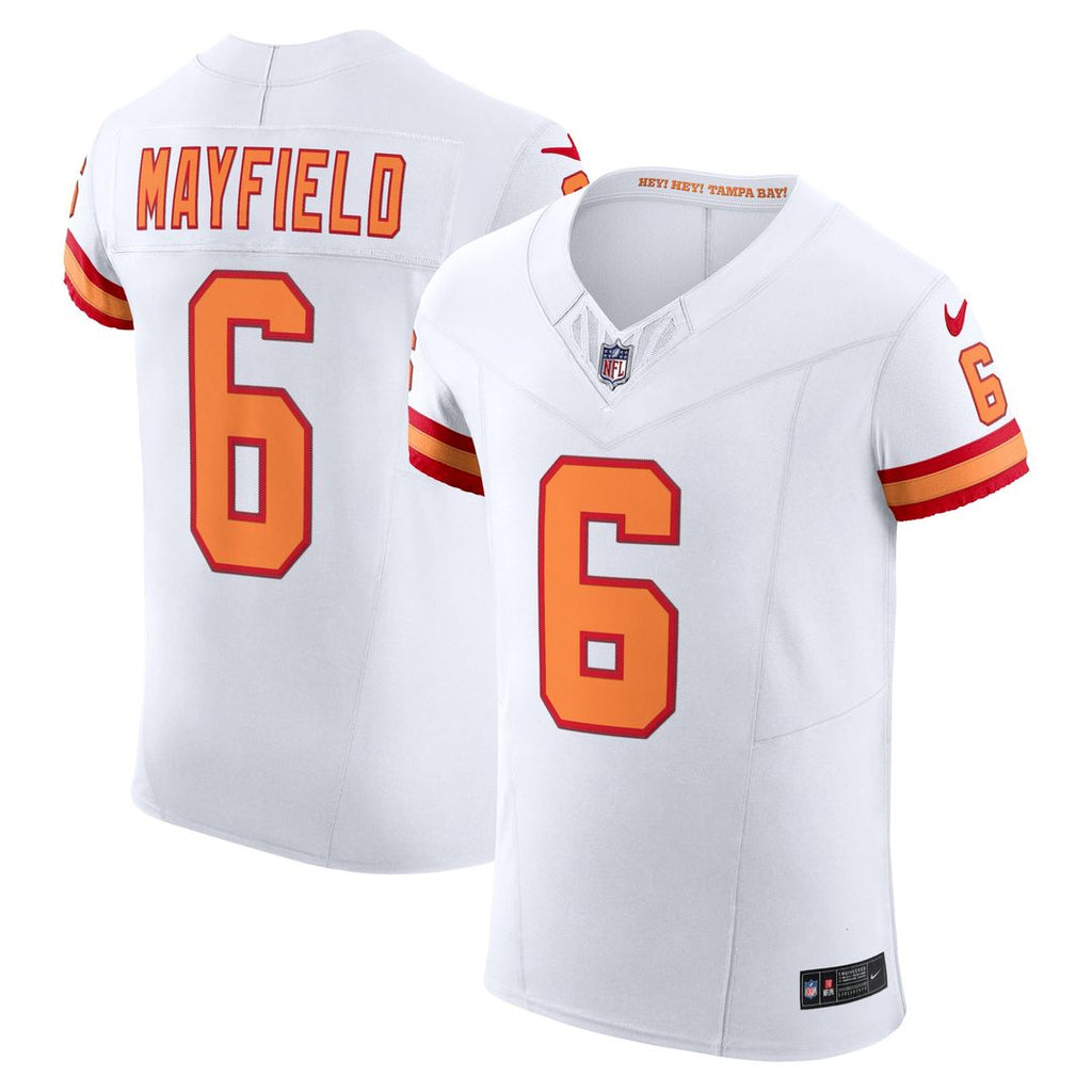 Baker Mayfield Tampa Bay Buccaneers Nike The '76 Jersey Vapor F.U.S.E. Elite Jersey - White Official NFL Team Apparel Football Fan Gear