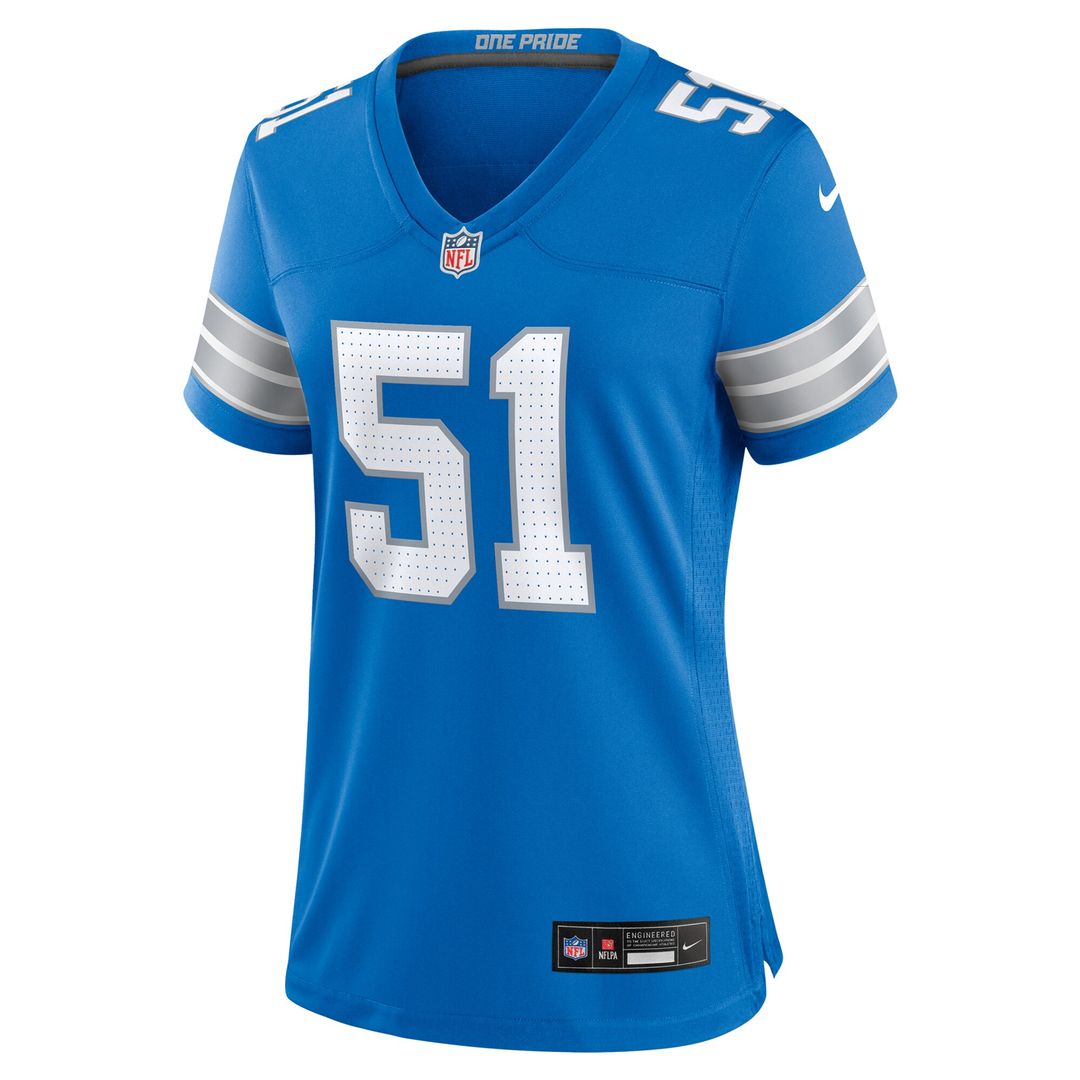 Ben Niemann Detroit Lions Nike Women's Team Game Jersey - Blue Official NFL Team Apparel Football Fan Gear