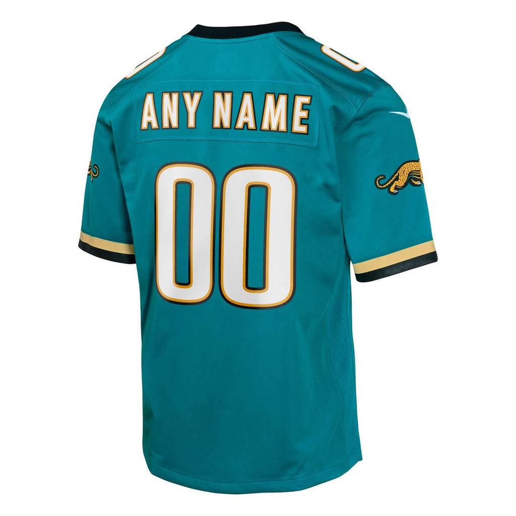 Jacksonville Jaguars Nike Youth Prowler Throwback Custom Game Jersey - Teal Official NFL Team Apparel Football Fan Gear