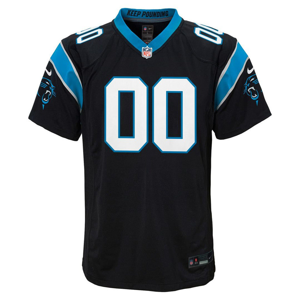 Carolina Panthers Nike Youth Custom Game Jersey - Black Official NFL Team Apparel Football Fan Gear