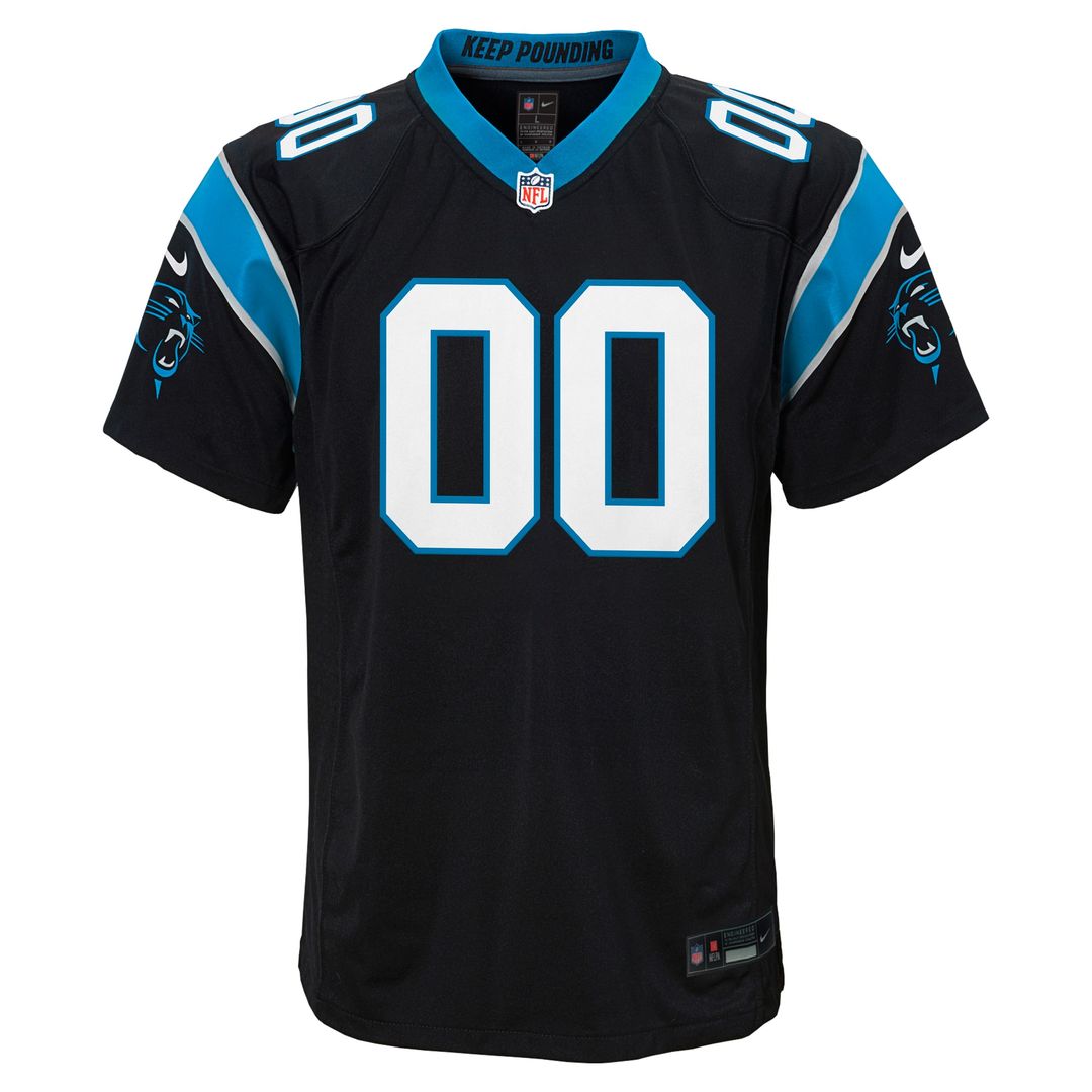 Carolina Panthers Nike Youth Custom Game Jersey - Black Official NFL Team Apparel Football Fan Gear