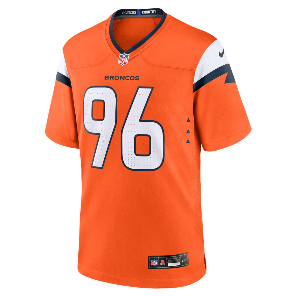 Eyioma Uwazurike Denver Broncos Nike Team Game Jersey - Orange Official NFL Team Apparel Football Fan Gear
