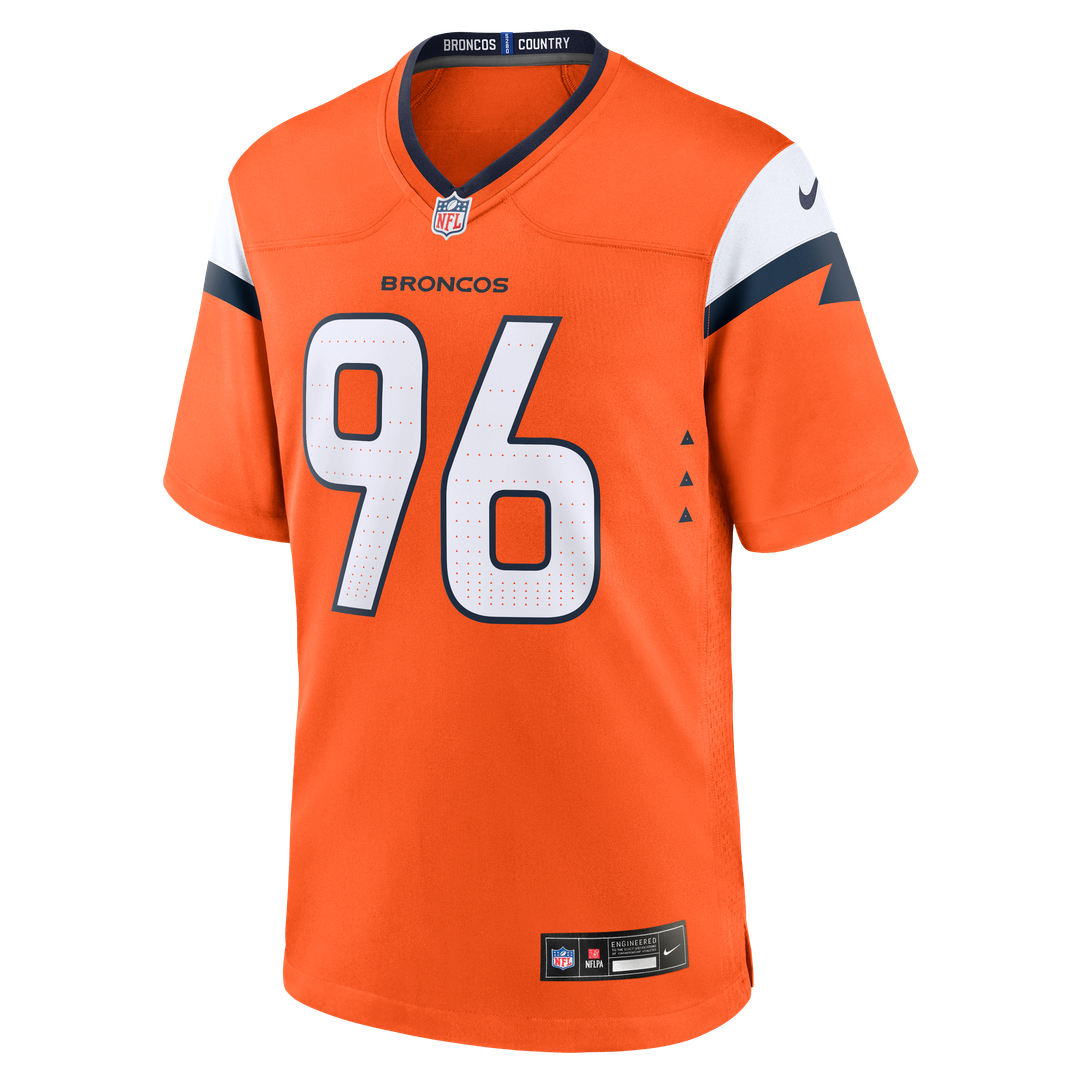 Eyioma Uwazurike Denver Broncos Nike Team Game Jersey - Orange Official NFL Team Apparel Football Fan Gear