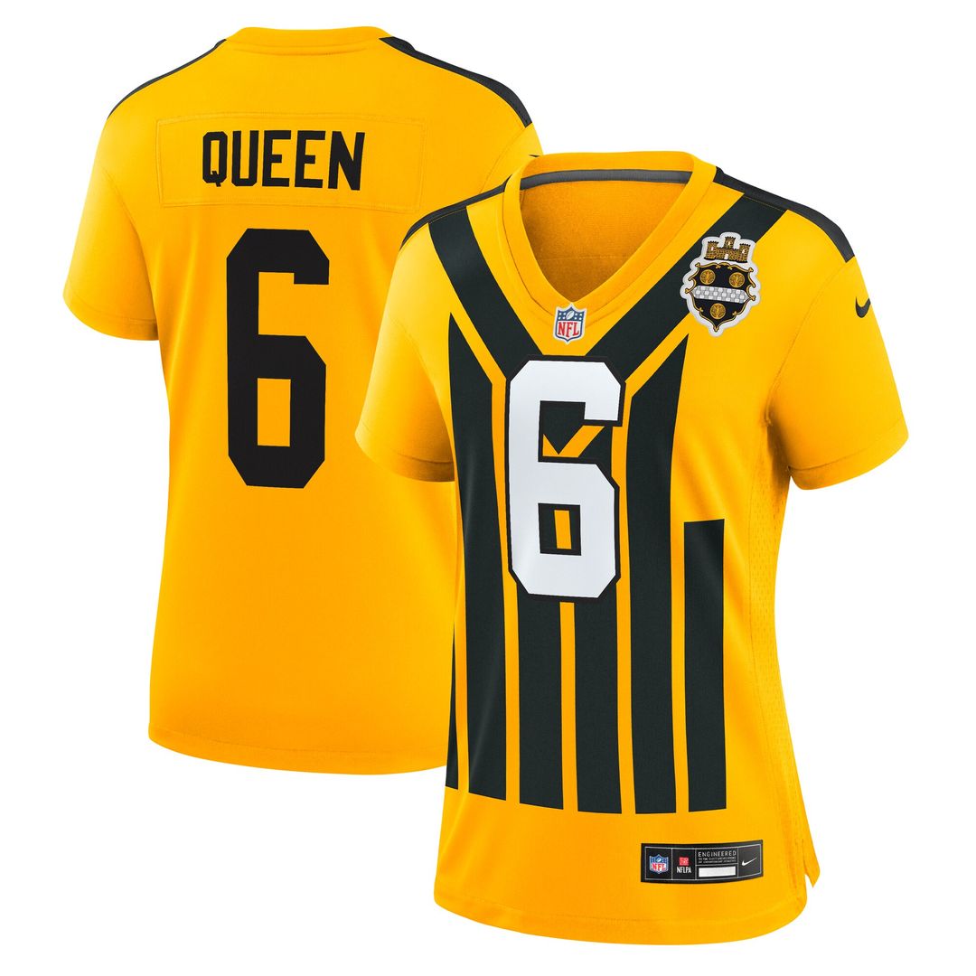 Patrick Queen Pittsburgh Steelers Nike Women's Alternate 1933 Throwback Game Jersey - Gold Official NFL Team Apparel Football Fan Gear