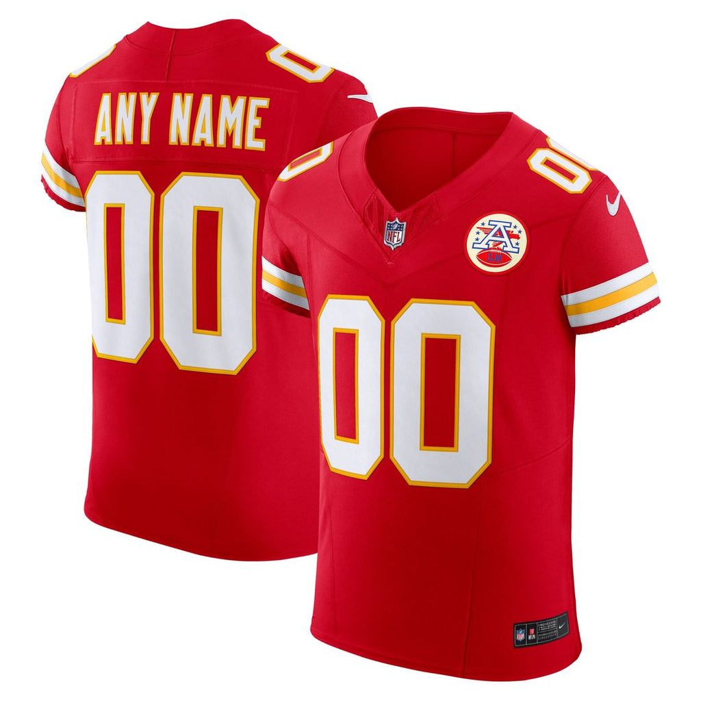 Kansas City Chiefs Nike Vapor F.U.S.E. Elite Custom Jersey - Red Official NFL Team Apparel Football Fan Gear