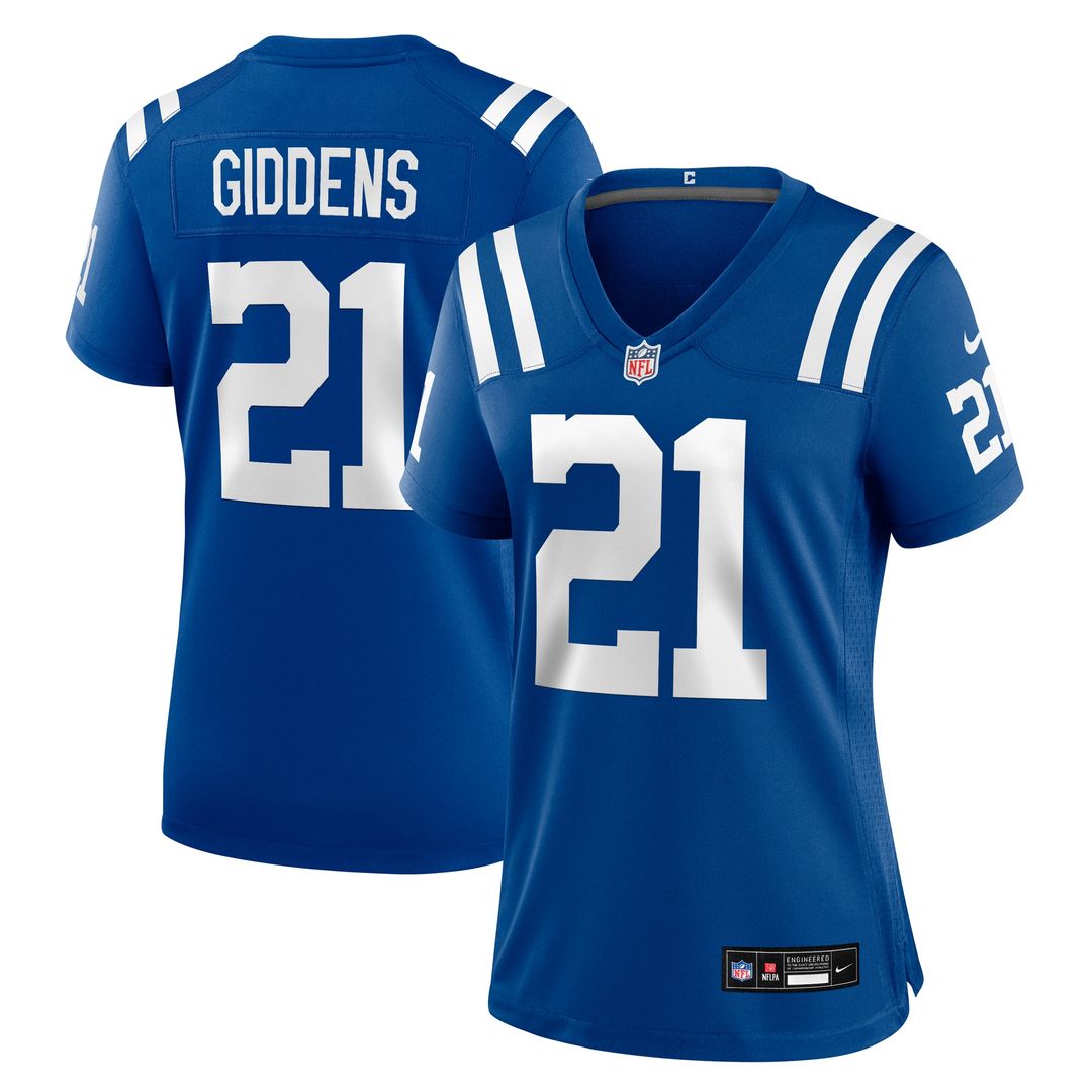 DJ Giddens Indianapolis Colts Nike Women's Team Game Jersey - Royal Official NFL Team Apparel Football Fan Gear