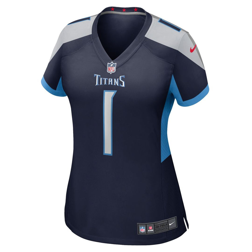 Number 1 Bride Tennessee Titans Nike Women's Game Jersey - Navy Official NFL Team Apparel Football Fan Gear
