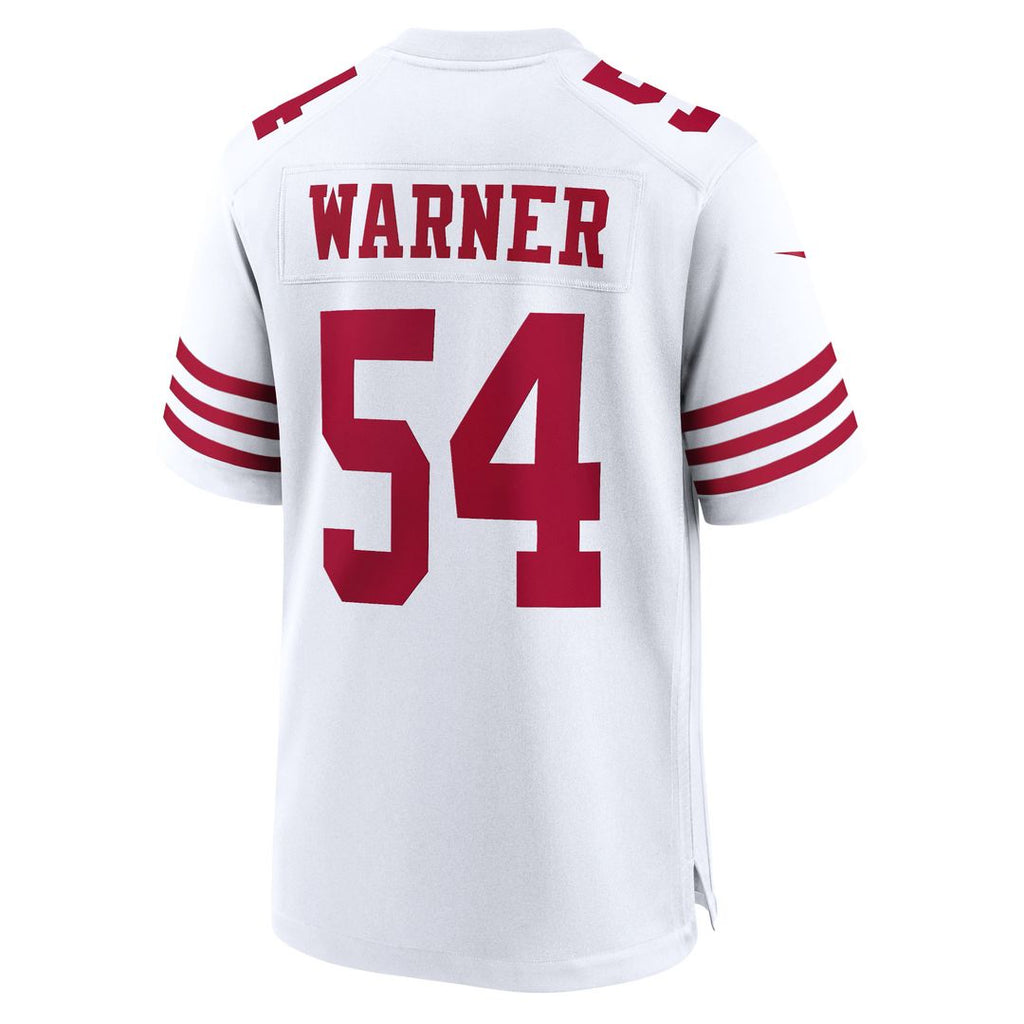 Fred Warner San Francisco 49ers Nike Team Game Player Jersey - White Official NFL Team Apparel Football Fan Gear