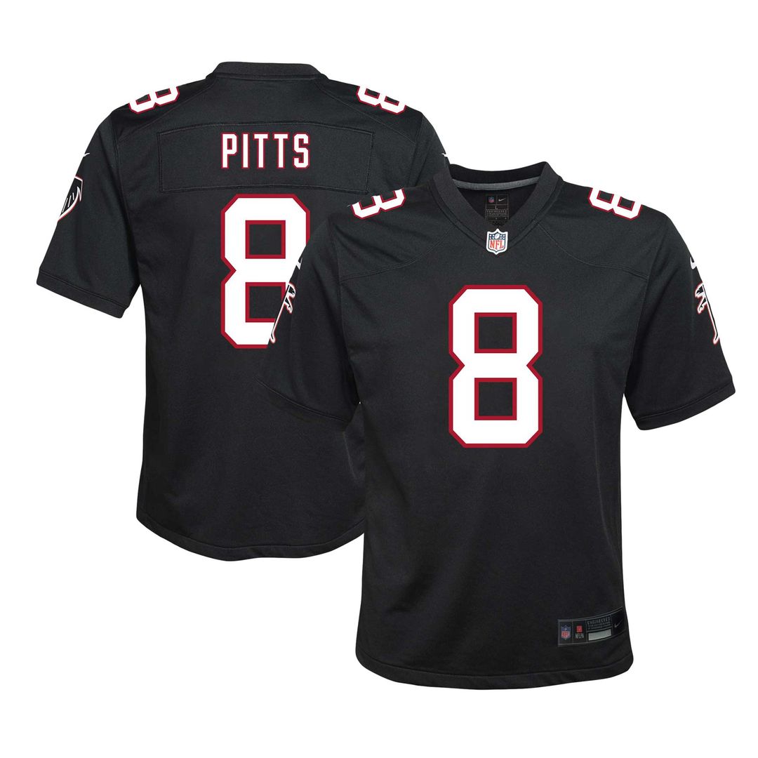 Kyle Pitts Sr. Atlanta Falcons Nike Youth Game Jersey - Black Official NFL Team Apparel Football Fan Gear