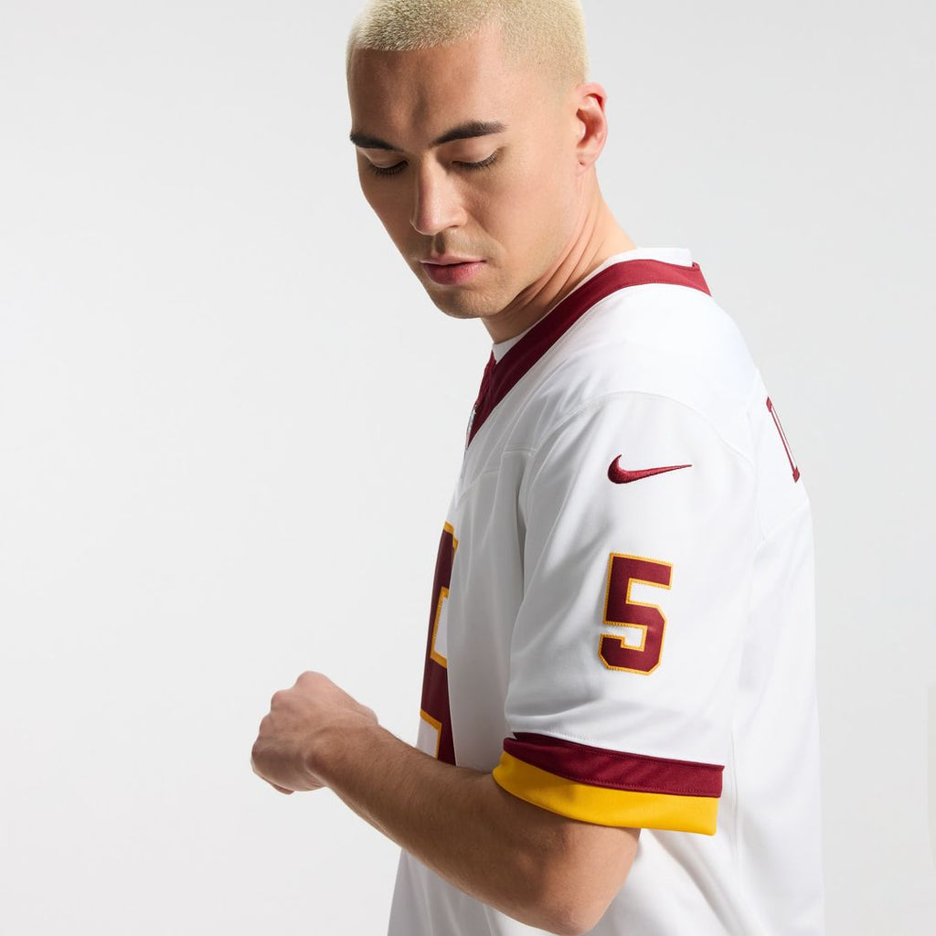 Jayden Daniels Washington Commanders Nike Vapor F.U.S.E. Stitched Limited Jersey - White Official NFL Team Apparel Football Fan Gear