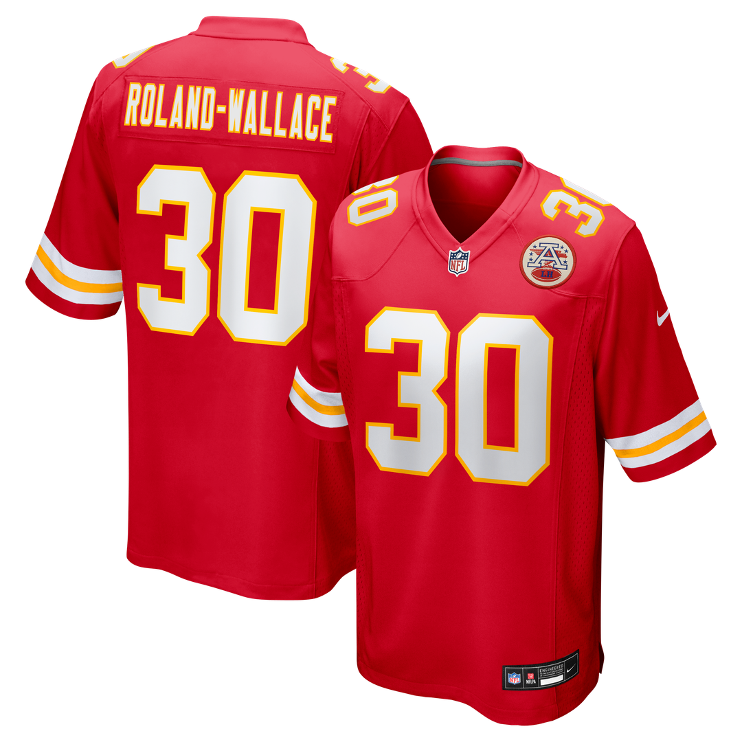 Chris Roland-Wallace Kansas City Chiefs Nike Game Jersey - Red Official NFL Team Apparel Football Fan Gear