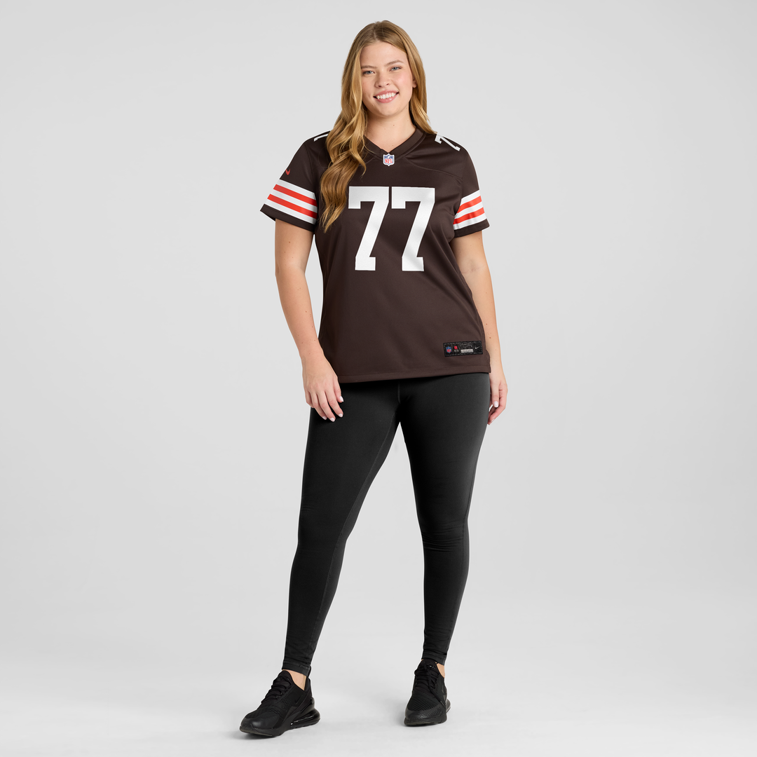 Zion Johnson Cleveland Browns Nike Women's Team Game Jersey - Brown Official NFL Team Apparel Football Fan Gear