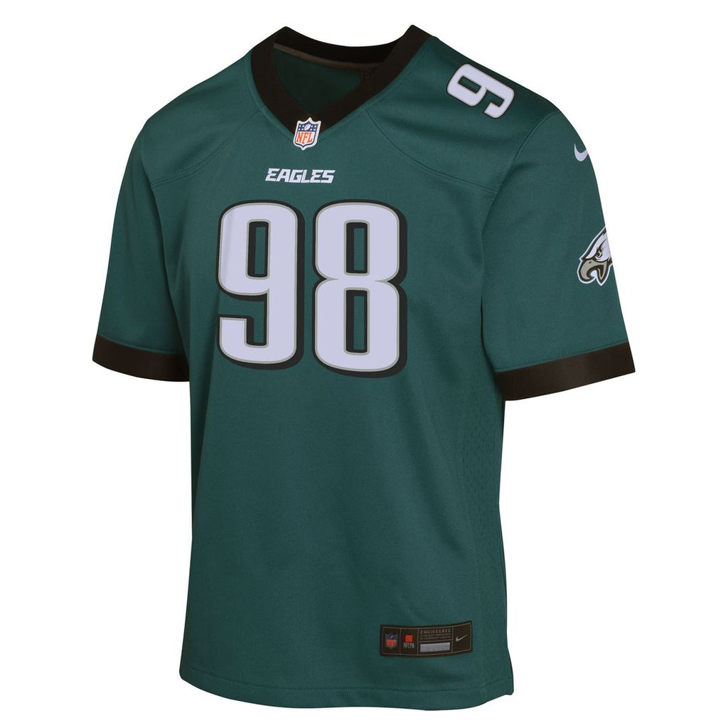 Jalen Carter Philadelphia Eagles Nike Youth Game Player Jersey - Midnight Green Official NFL Team Apparel Football Fan Gear