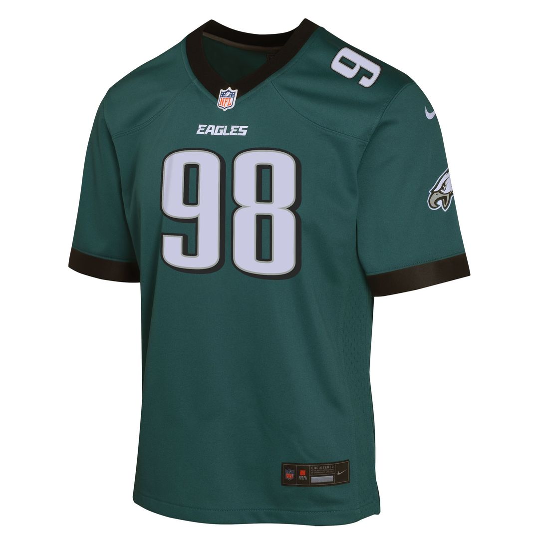 Jalen Carter Philadelphia Eagles Nike Youth Game Player Jersey - Midnight Green Official NFL Team Apparel Football Fan Gear