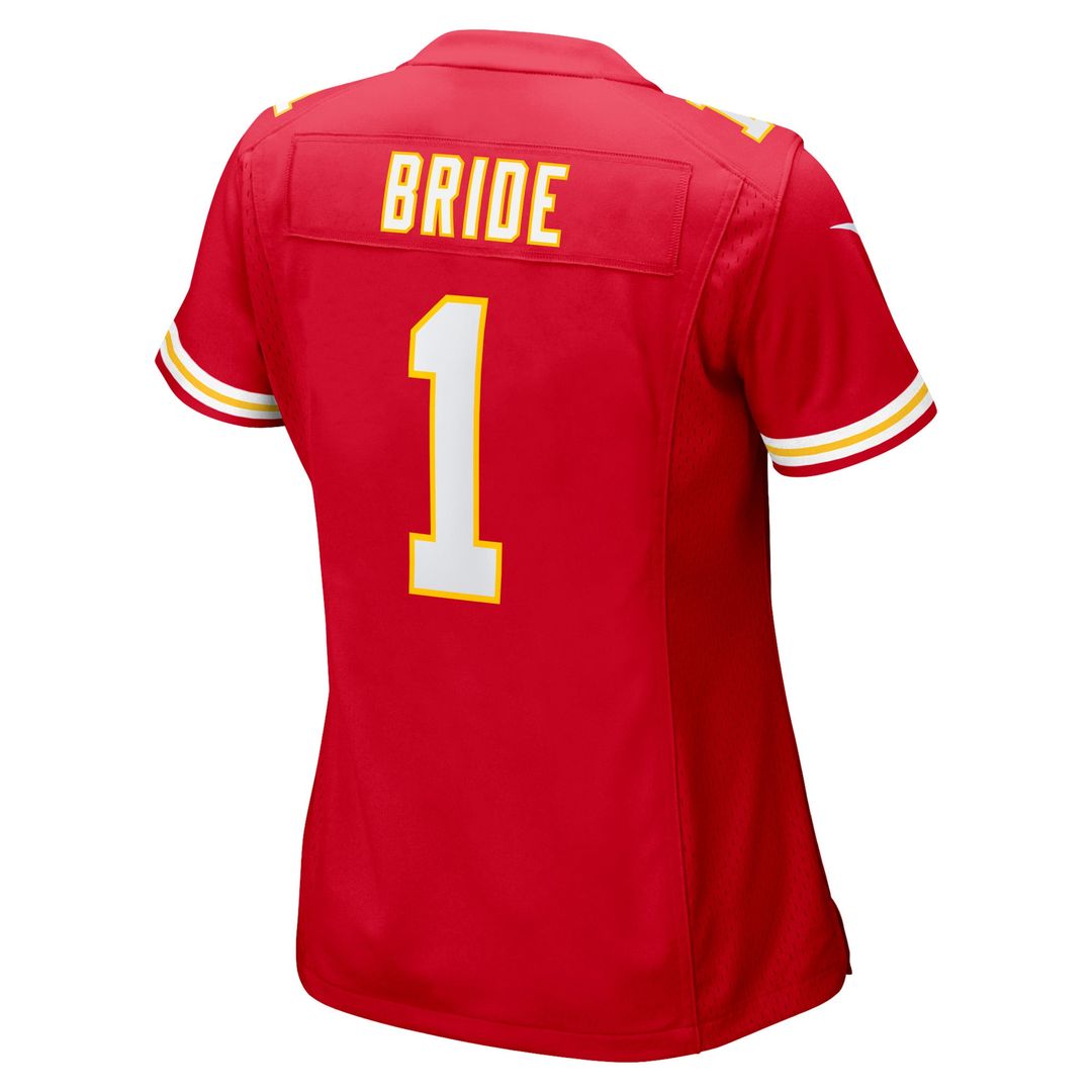 Number 1 Bride Kansas City Chiefs Nike Women's Game Jersey - Red Official NFL Team Apparel Football Fan Gear