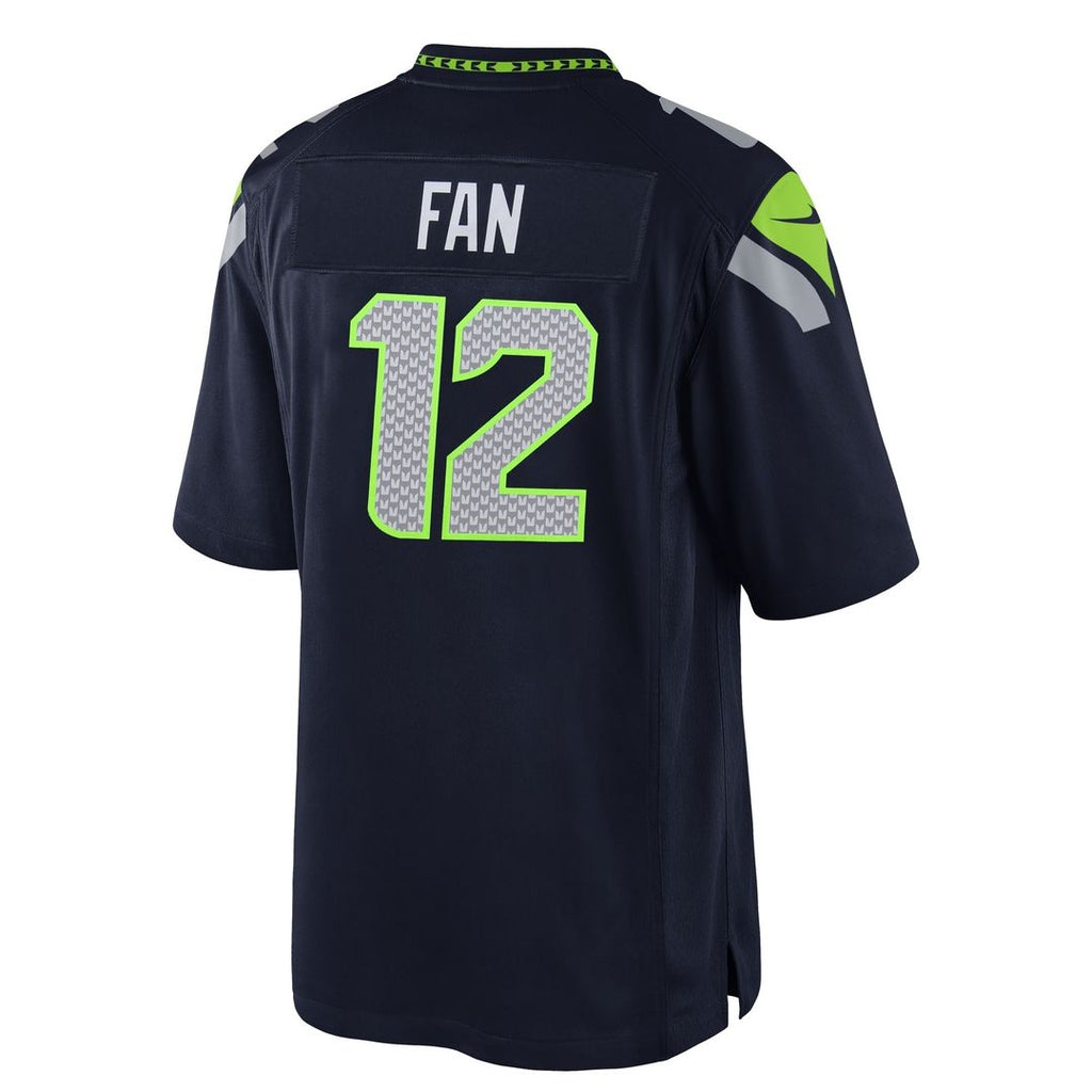 12th Fan Seattle Seahawks Nike Youth Game Jersey - College Navy Official NFL Team Apparel Football Fan Gear