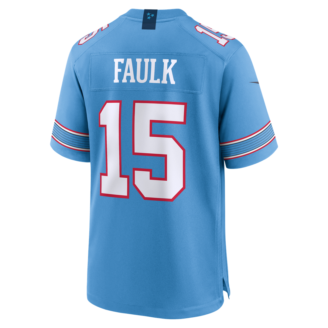 Keldric Faulk Tennessee Titans Nike 2026 NFL Draft First Round Pick No.31 Game Jersey - Light Blue Official NFL Team Apparel Football Fan Gear