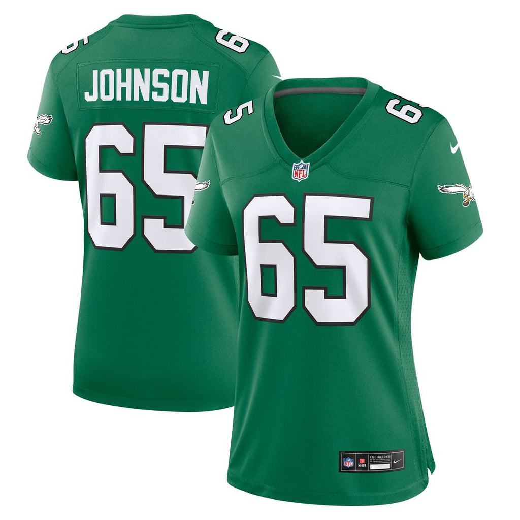 Lane Johnson Philadelphia Eagles Nike Women's Alternate Game Jersey - Kelly Green Official NFL Team Apparel Football Fan Gear