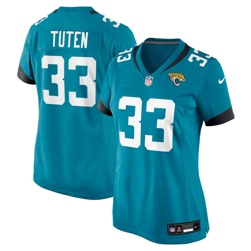 Bhayshul Tuten Jacksonville Jaguars Nike Women's Team Game Jersey - Teal Official NFL Team Apparel Football Fan Gear