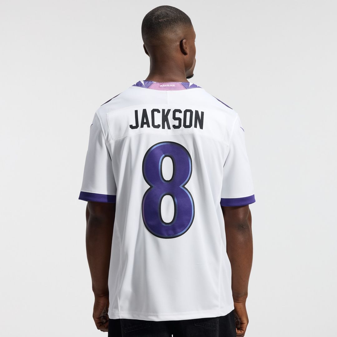 Lamar Jackson Baltimore Ravens Nike Vapor F.U.S.E. Stitched Limited Jersey - White Official NFL Team Apparel Football Fan Gear