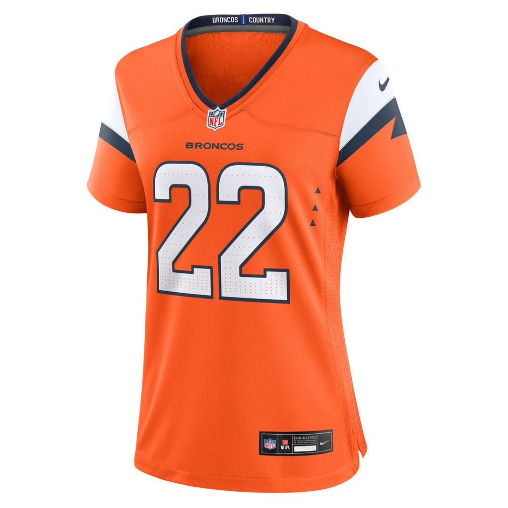 Brandon Jones Denver Broncos Nike Women's Team Game Jersey - Orange Official NFL Team Apparel Football Fan Gear