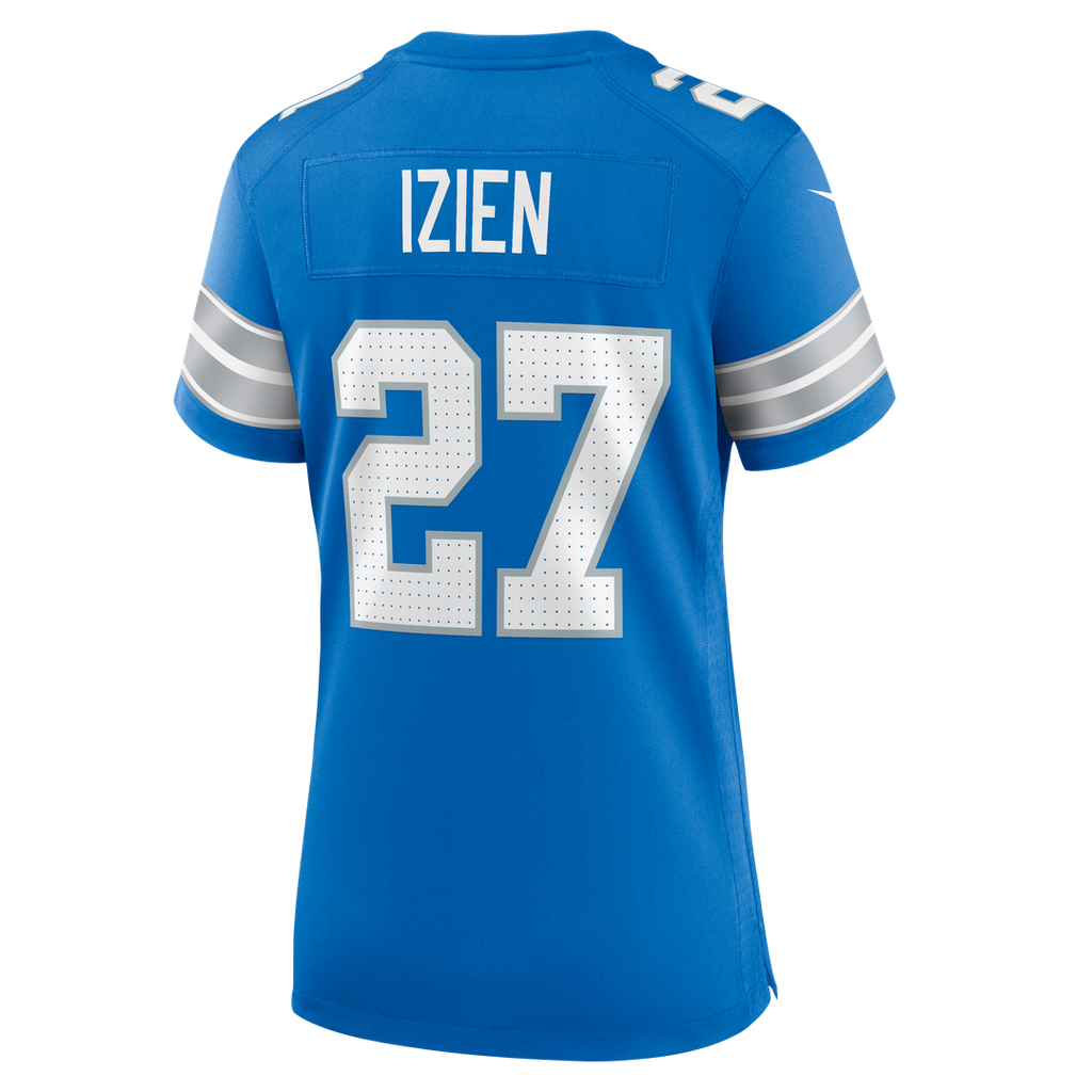 Christian Izien Detroit Lions Nike Women's Team Game Jersey - Blue Official NFL Team Apparel Football Fan Gear