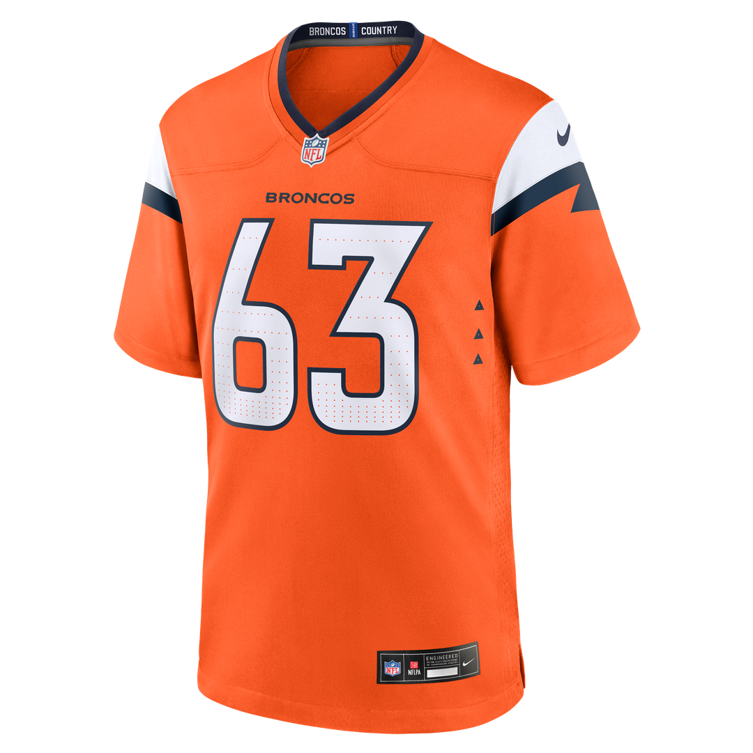 Alex Palczewski Denver Broncos Nike Team Game Jersey - Orange Official NFL Team Apparel Football Fan Gear