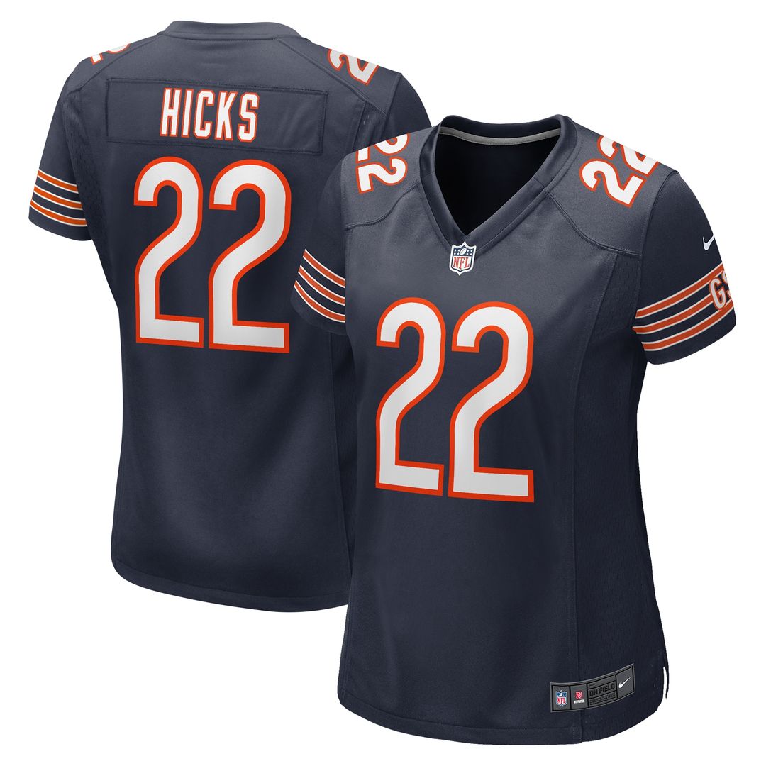 Elijah Hicks Chicago Bears Nike Women's Team Game Jersey - Navy Official NFL Team Apparel Football Fan Gear