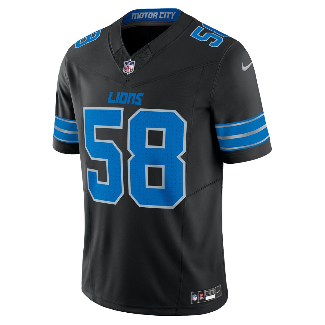 Penei Sewell Detroit Lions Nike Vapor F.U.S.E. Alternate Limited Jersey - Black Official NFL Team Apparel Football Fan Gear