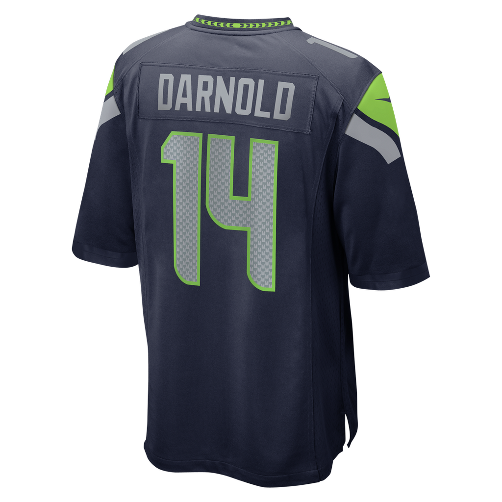 Sam Darnold Seattle Seahawks Nike Super Bowl LX Patch Game Jersey - College Navy Official NFL Team Apparel Football Fan Gear