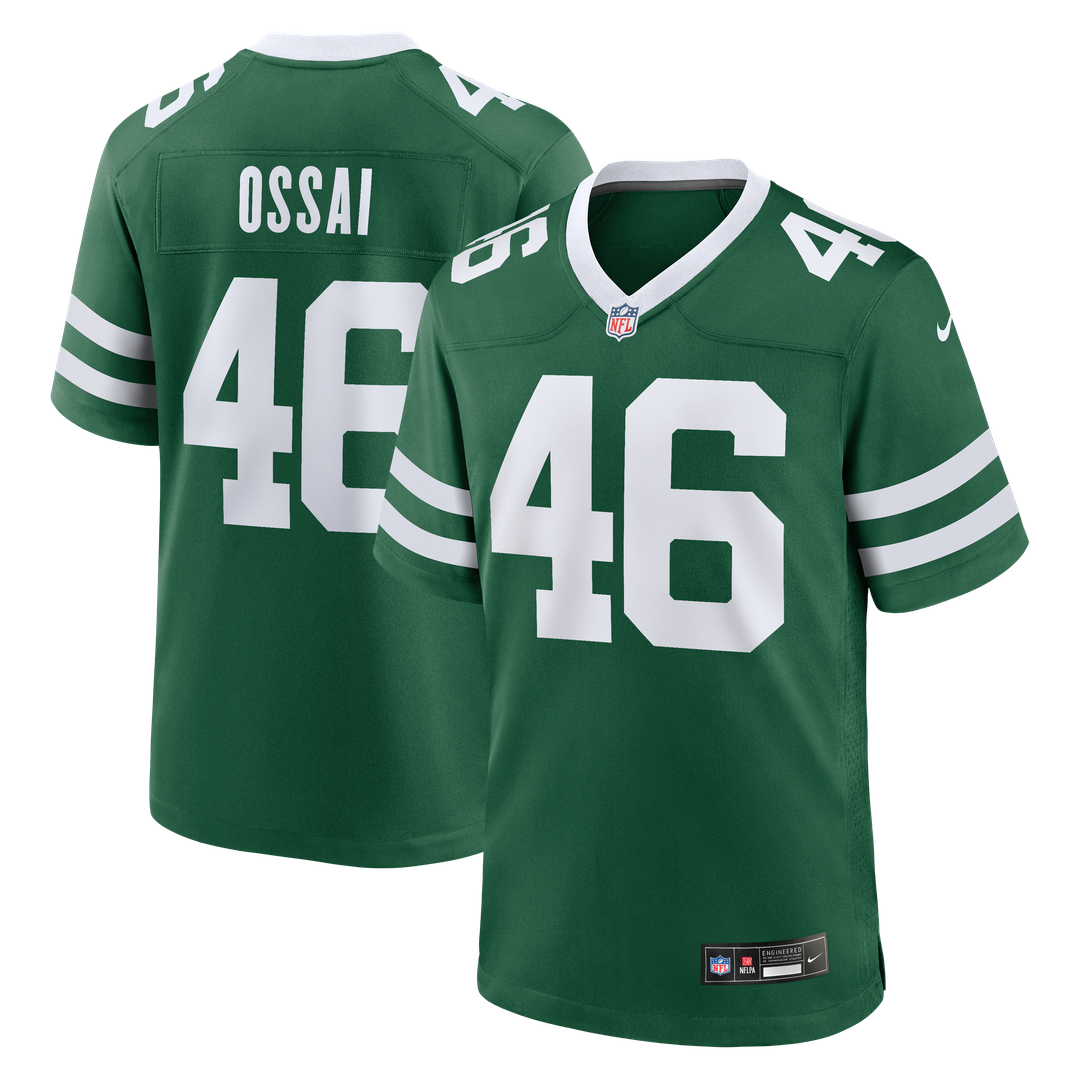 Joseph Ossai New York Jets Nike Team Game Jersey - Legacy Green Official NFL Team Apparel Football Fan Gear
