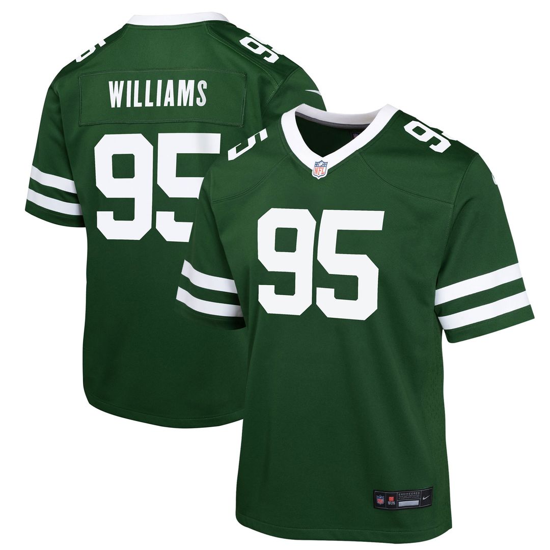 Quinnen Williams New York Jets Nike Youth Game Jersey - Green Official NFL Team Apparel Football Fan Gear