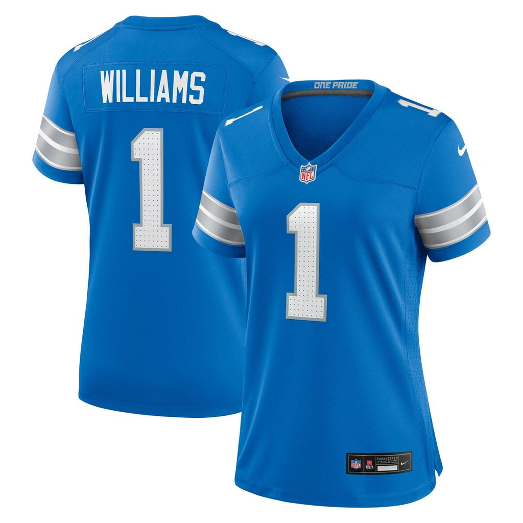 Jameson Williams Detroit Lions Nike Women's Game Player Jersey - Blue Official NFL Team Apparel Football Fan Gear