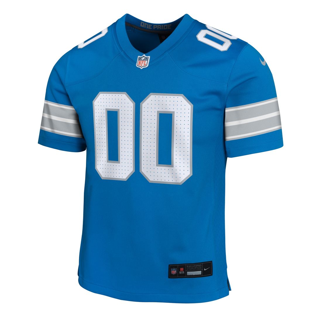 Detroit Lions Nike Youth Custom Game Jersey - Blue Official NFL Team Apparel Football Fan Gear