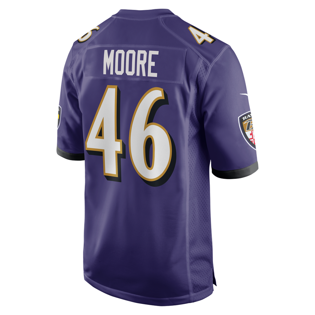 Nick Moore Baltimore Ravens Nike Game Jersey - Purple Official NFL Team Apparel Football Fan Gear