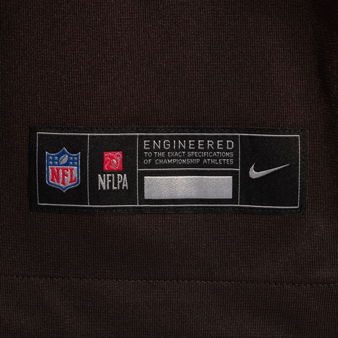 Zion Johnson Cleveland Browns Nike Team Game Jersey - Brown Official NFL Team Apparel Football Fan Gear