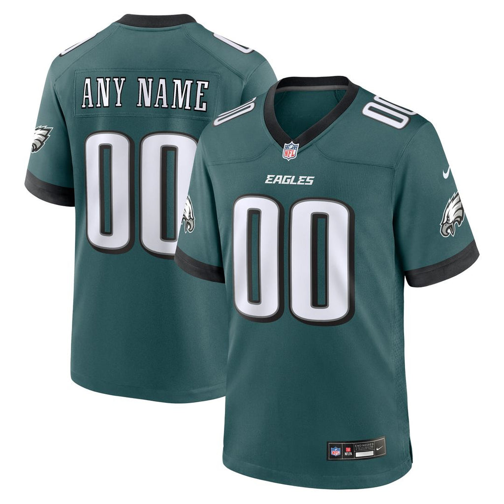 Philadelphia Eagles Nike Custom Game Jersey - Midnight Green Official NFL Team Apparel Football Fan Gear