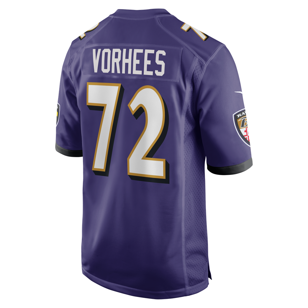 Andrew Vorhees Baltimore Ravens Nike Team Game Jersey - Purple Official NFL Team Apparel Football Fan Gear