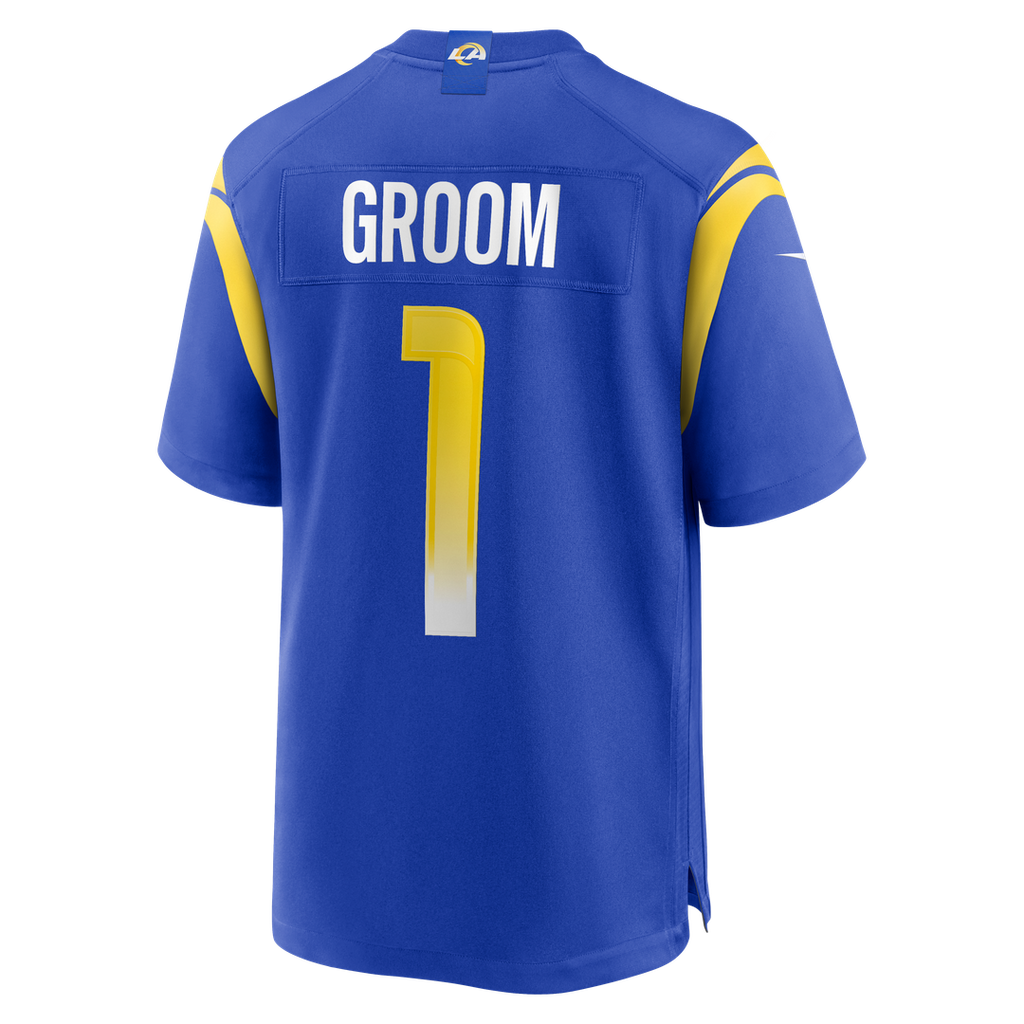 Number 1 Groom Los Angeles Rams Nike Game Jersey - Royal Official NFL Team Apparel Football Fan Gear