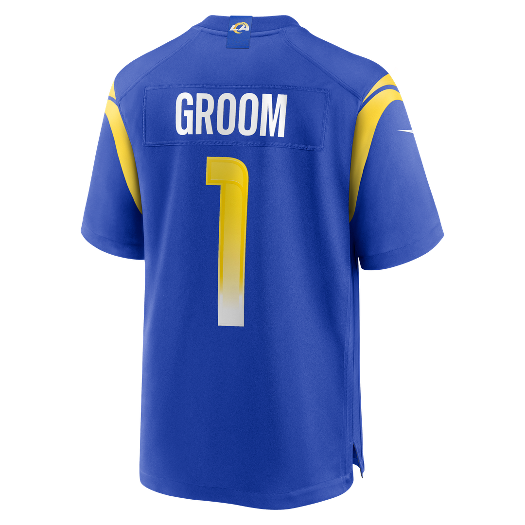 Number 1 Groom Los Angeles Rams Nike Game Jersey - Royal Official NFL Team Apparel Football Fan Gear
