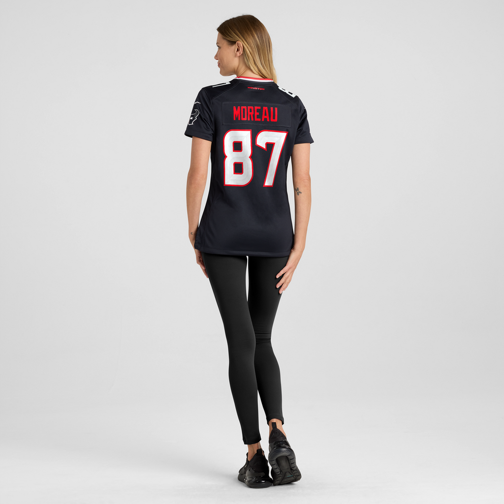 Foster Moreau Houston Texans Nike Women's Team Game Jersey - Navy Official NFL Team Apparel Football Fan Gear