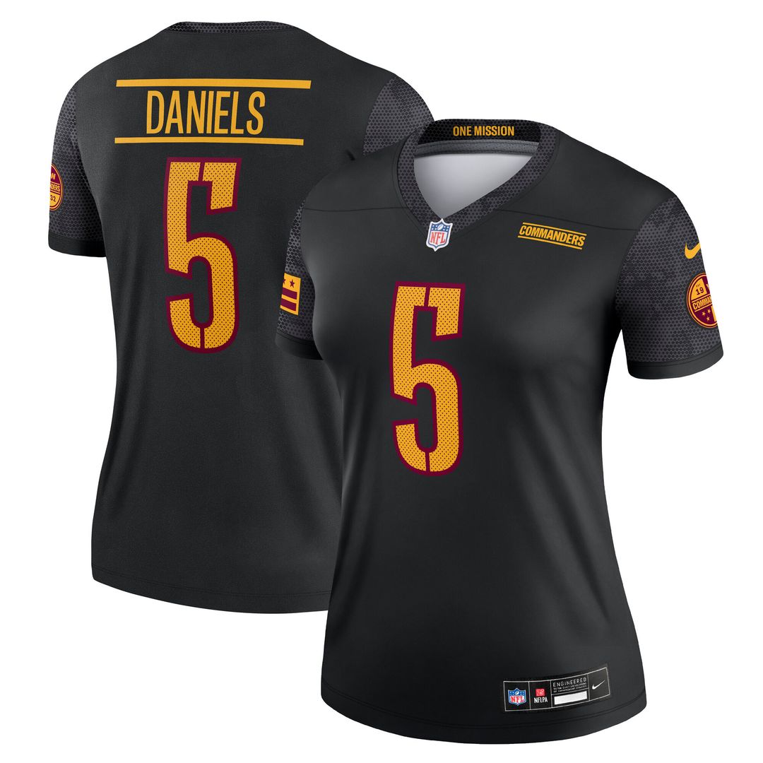 Jayden Daniels Washington Commanders Nike Women's Legend Player Performance Top - Black NFL Fan Gear Popular Style