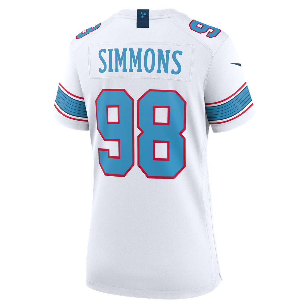 Jeffery Simmons Tennessee Titans Nike Women's Game Jersey - White Official NFL Team Apparel Football Fan Gear