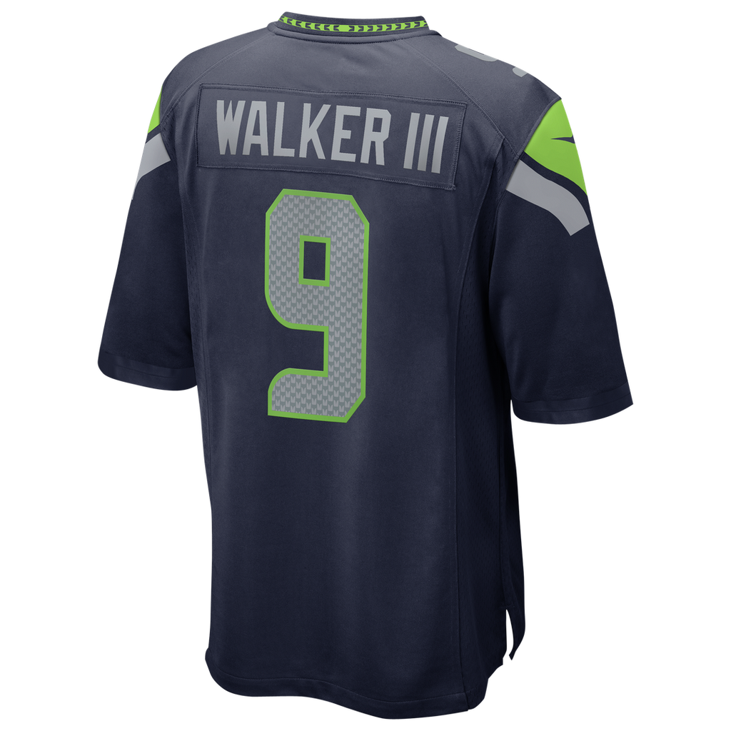Kenneth Walker III Seattle Seahawks Nike Super Bowl LX Patch Game Jersey - College Navy Official NFL Team Apparel Football Fan Gear