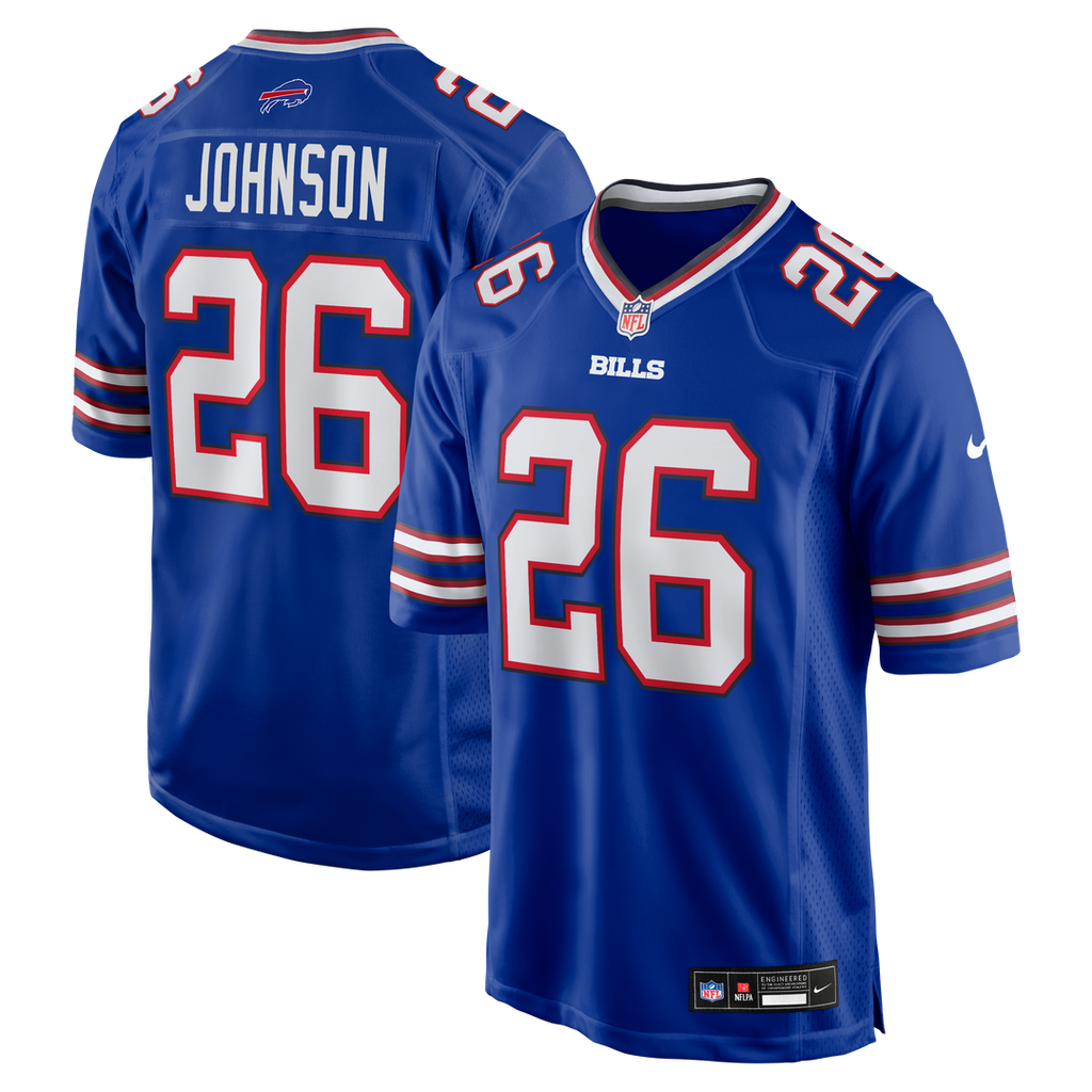 Ty Johnson Buffalo Bills Nike Team Game Jersey - Royal Official NFL Team Apparel Football Fan Gear