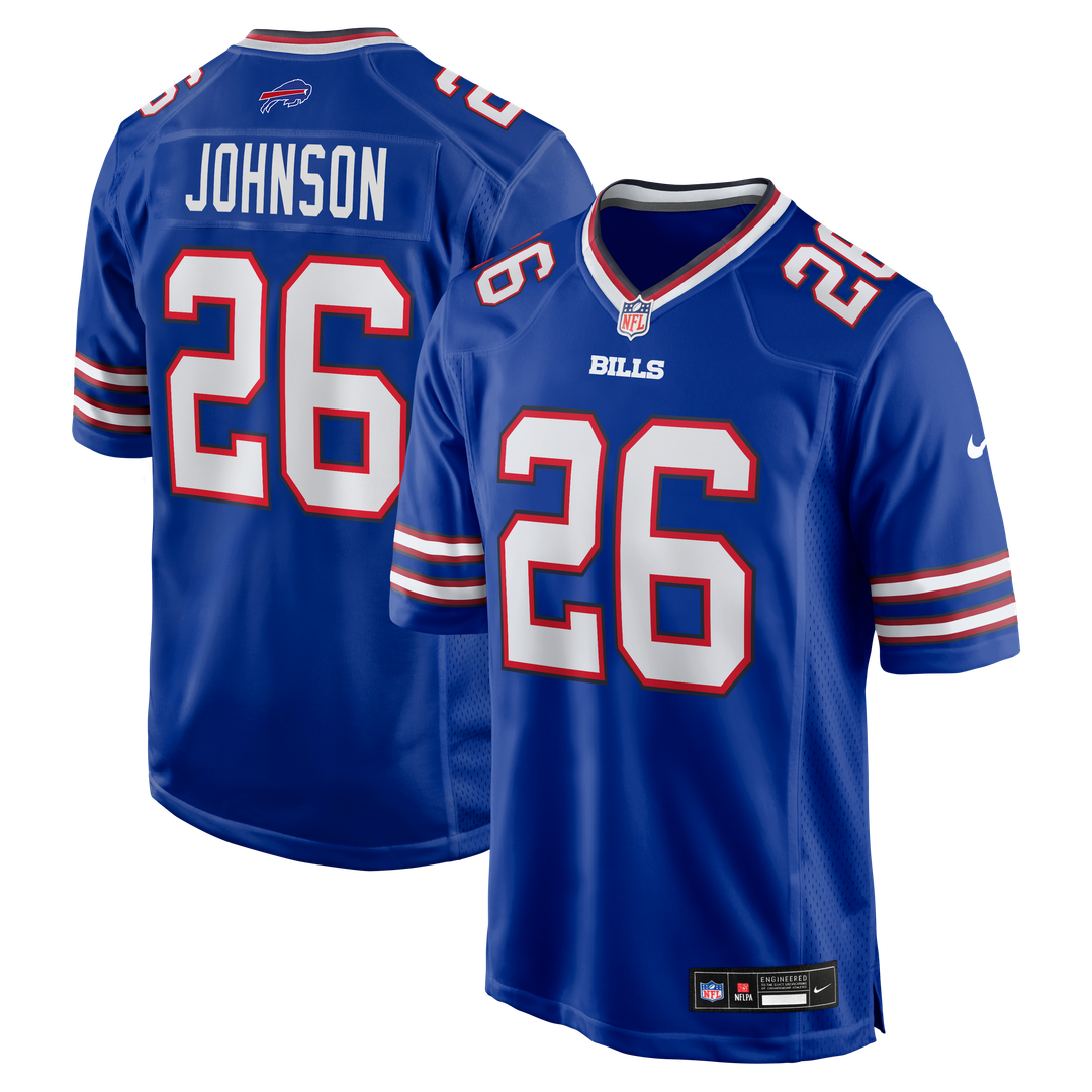 Ty Johnson Buffalo Bills Nike Team Game Jersey - Royal Official NFL Team Apparel Football Fan Gear