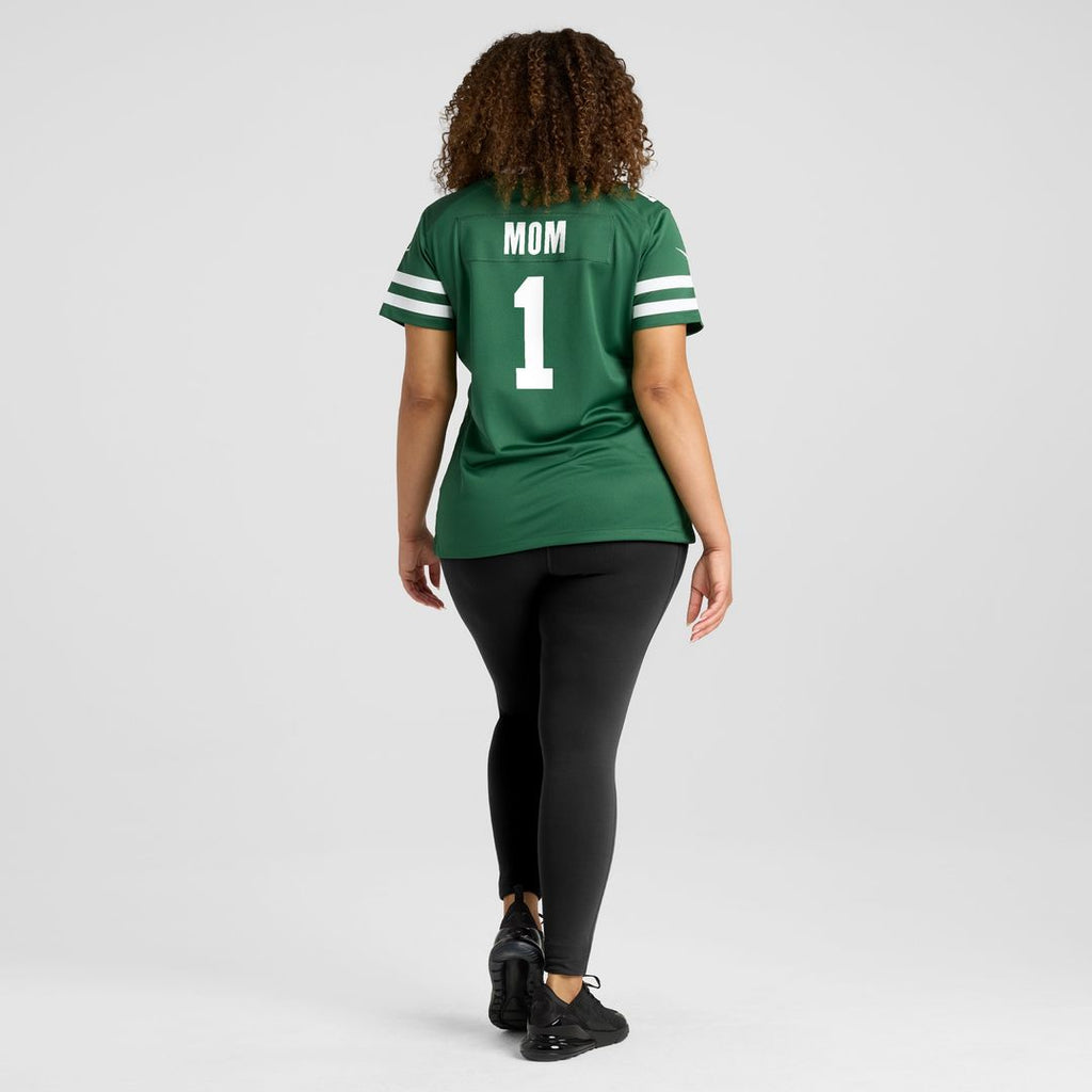 New York Jets Nike Women's #1 Mom Game Jersey - Legacy Green Official NFL Team Apparel Football Fan Gear
