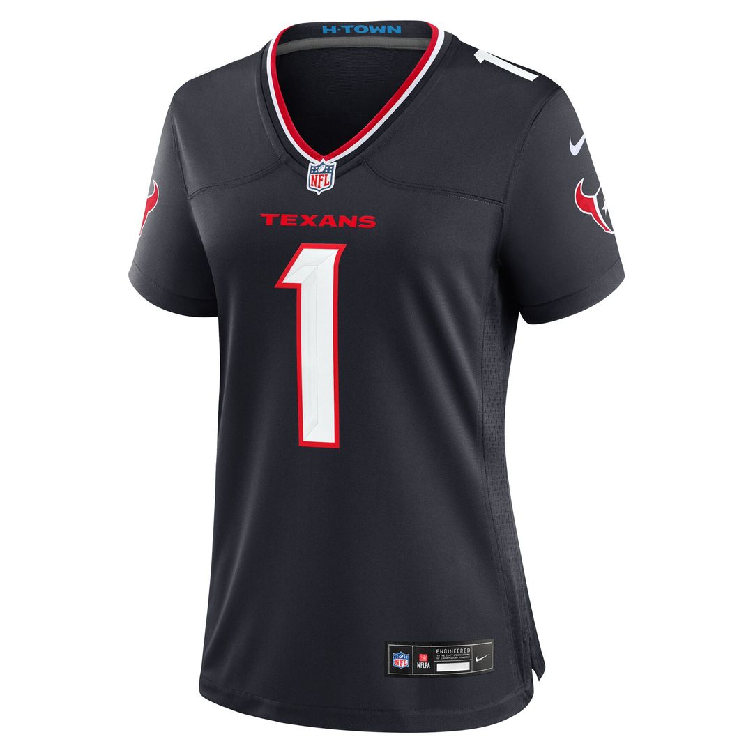 Houston Texans Nike Women's #1 Mom Game Jersey - Navy Official NFL Team Apparel Football Fan Gear