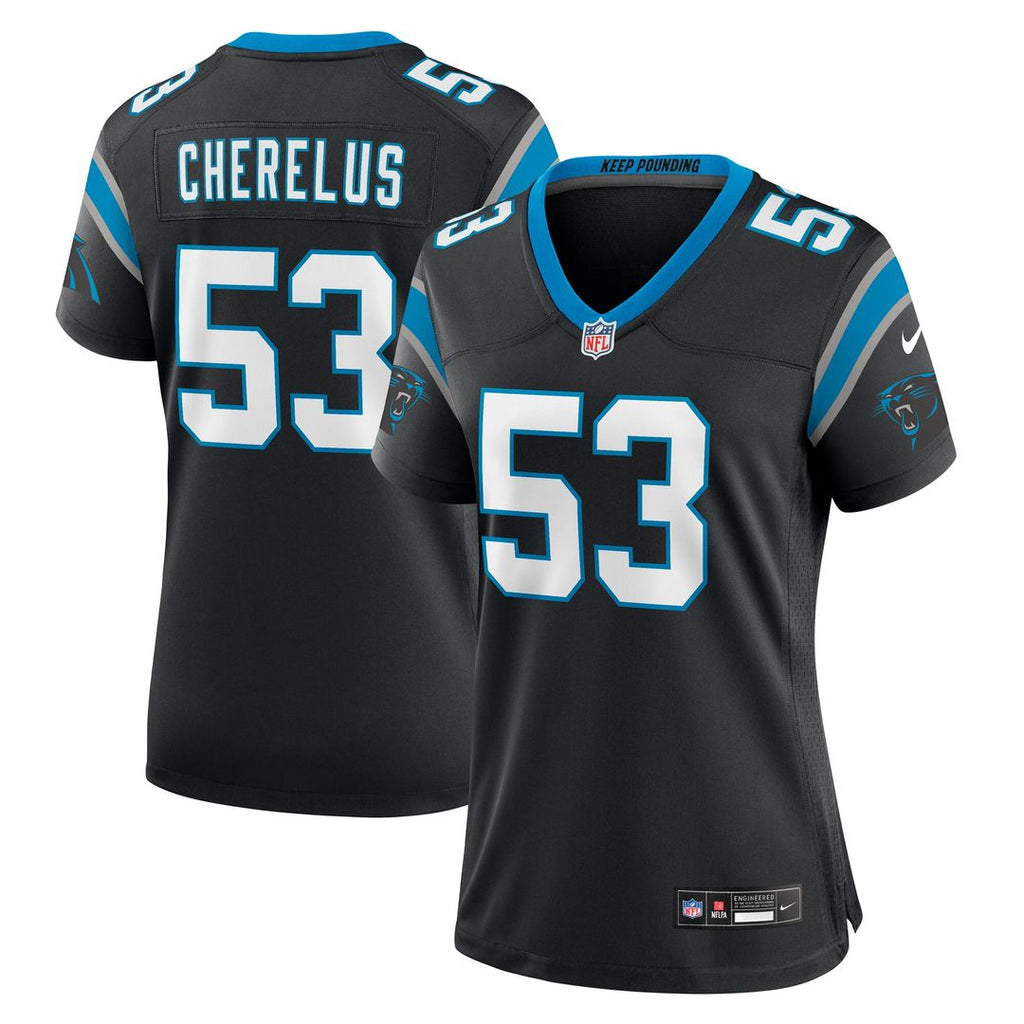 Claudin Cherelus Carolina Panthers Nike Women's Team Game Jersey - Black Official NFL Team Apparel Football Fan Gear